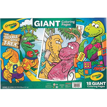 18 Page Giant Coloring Pages Trex Troubles