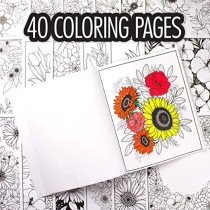 40Page Coloring Book Colors In Bloom