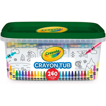 Crayola 240Ct Plastic Crayon Tub