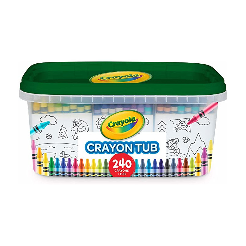 Crayola 240Ct Plastic Crayon Tub