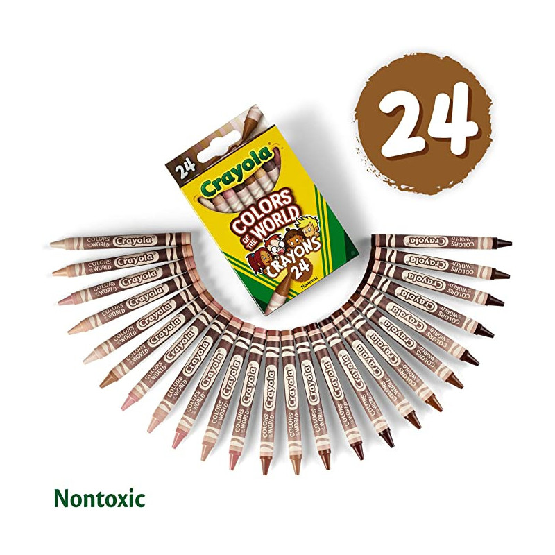 Crayola Colors Of The World Skin Tone Crayons 24 New Crayon Colors