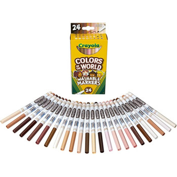 Crayola Colors Of The World Washable Skin Tone Markers 24 Count