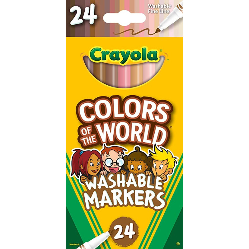 Crayola Colors Of The World Washable Skin Tone Markers 24 Count