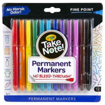 Crayola 12Ct Permanent Markers Water Based