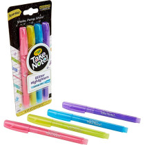 Crayola Take Note Glitter Highlighters 4 Count