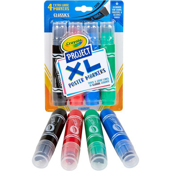 Crayola Xl Poster Markers Classic Colors 4 Count