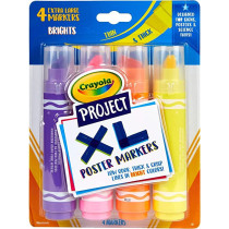 Crayola Xl Poster Markers Bright Colors 4 Count
