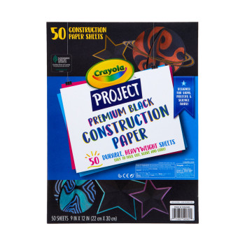 Crayola Project Premium Black Construction Paper 50 Sheets
