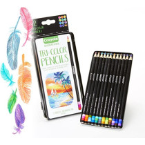 Crayola Trishade Colored Pencils With Decorative Tin 12 Count