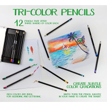 Crayola Trishade Colored Pencils With Decorative Tin 12 Count