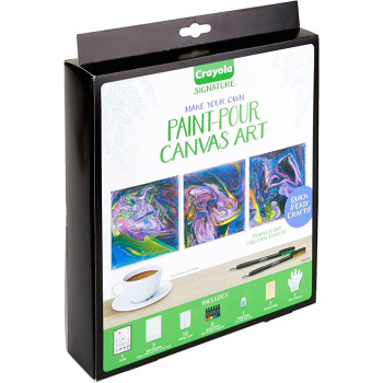 Crayola Signature Paint Pour Mini Canvas Craft Kit