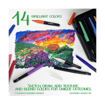 Crayola Signature Blending Markers With Tin 16 Count