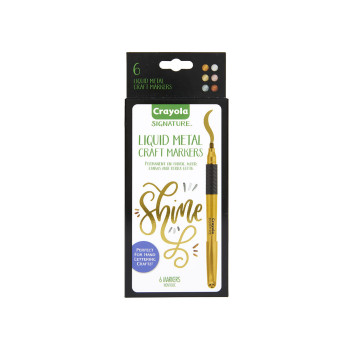Crayola Signature Metallic Permanent Markers 6 Count
