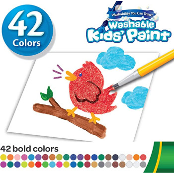 Crayola Washable Kids Paint Pots Set 42 Count