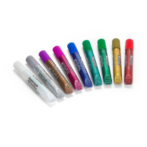 Crayola Bold Washable Glitter Glue 9 Ct. Fiery Flecks