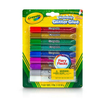 Crayola Bold Washable Glitter Glue 9 Ct. Fiery Flecks