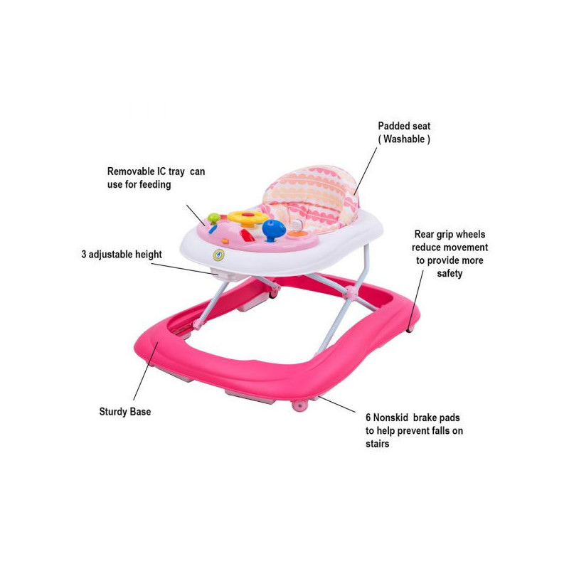 Bel Baby Walker Pink