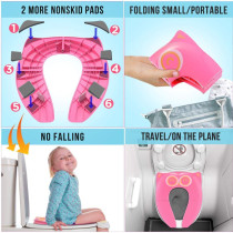 Karibu Baby Folding Potty Seat With Non Slip Materials Red