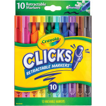 Crayola Super Clicks Retractable Markers, 10 Count