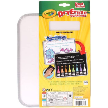 Crayola Dual-Sided Dry Erase Board Set With Bright Crayons