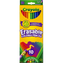 Crayola Erasable Colored Pencils, 10 Count