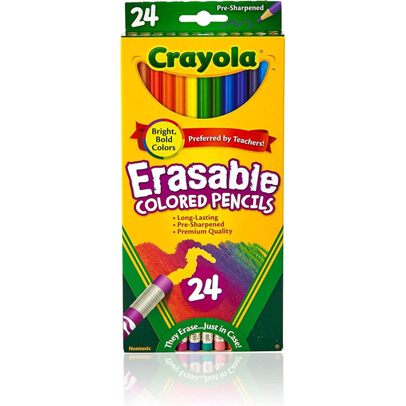 Crayola Erasable Colored Pencils, 24 Count