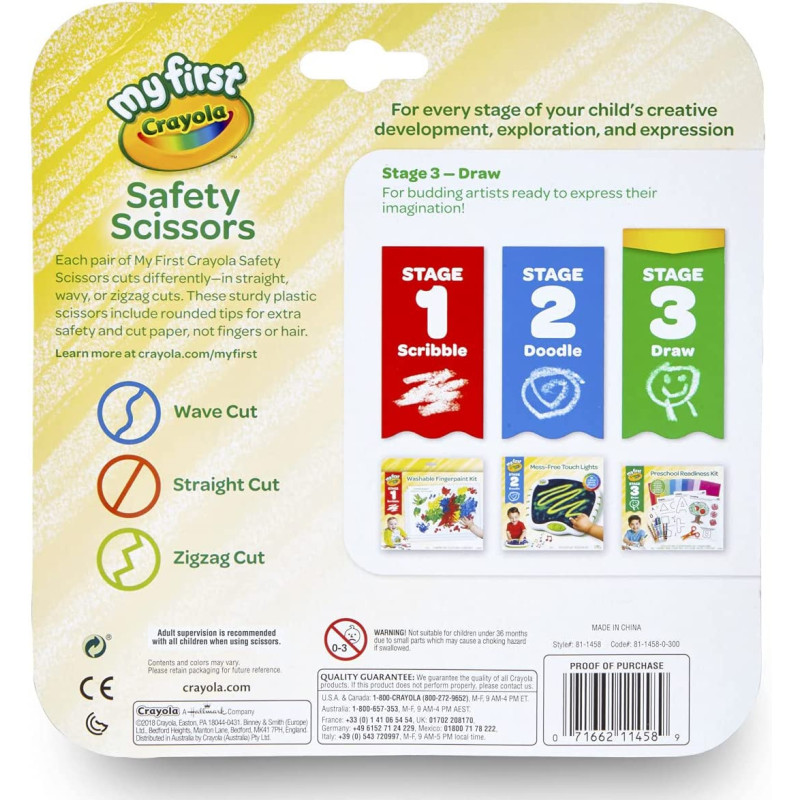Crayola My First Crayola Safety Scissors, 3 Count