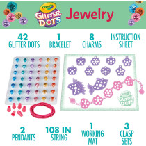 Crayola Glitter Dots Jewelry Kit, Glitter Craft Kit