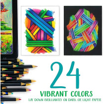 Crayola Signature Blend & Shade Colored Pencils With Tin, 24 Count
