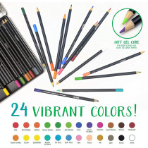 Crayola Signature Blend & Shade Colored Pencils With Tin, 24 Count