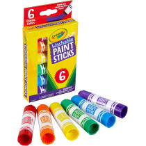 Crayola Washable Paint Sticks, Kids Paint Set, 6 Count
