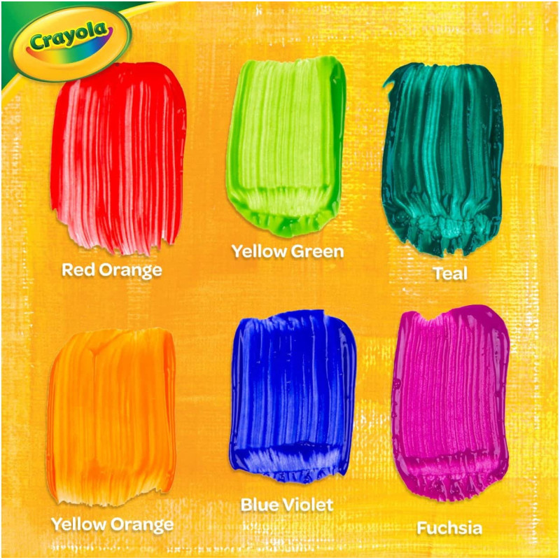 Crayola Washable Project Paint Set, Bold Colors