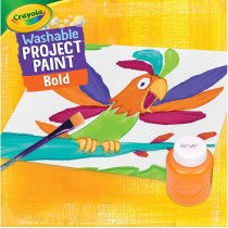 Crayola Washable Project Paint Set, Bold Colors