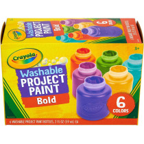 Crayola Washable Project Paint Set, Bold Colors