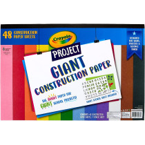 Crayola Giant Construction Paper With Stencils, 48 Count