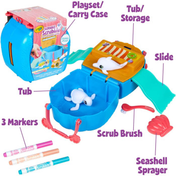 Crayola Scribble Scrubbie Pets Seashell Splash Playset