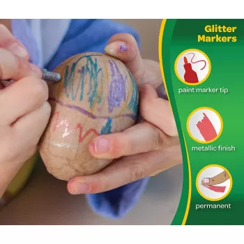 Crayola 6 Ct Glitter Markers