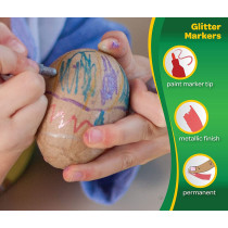 Crayola 6 Ct Glitter Markers