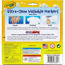 Crayola 10Ct Ultra Clean Washable Bold,Broad Line,Cmax Mkr