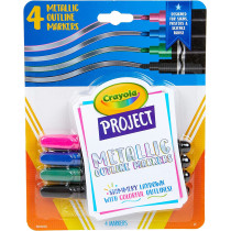 Crayola  Project 4 Ct. Metallic Outline Markers