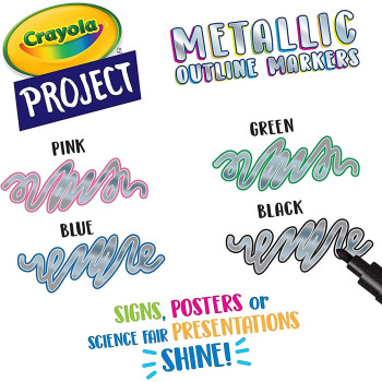 Crayola  Project 4 Ct. Metallic Outline Markers