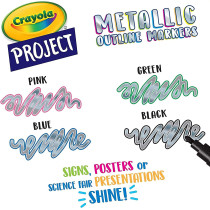Crayola  Project 4 Ct. Metallic Outline Markers