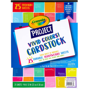 Crayola  Project 25 Ct. Cardstock, Vivid Colors