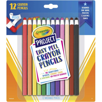 Crayola 12Ct Easy Peel Crayon Pencils