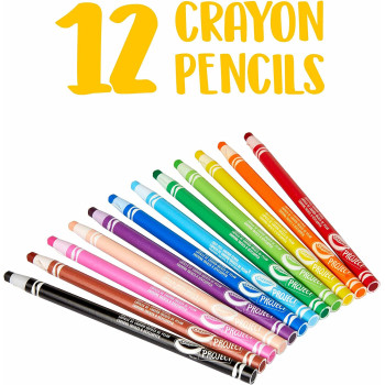Crayola 12Ct Easy Peel Crayon Pencils