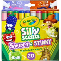Crayola 20 Ct. Silly Scents Sweet & Stinky, Washable, Broad Line Markers