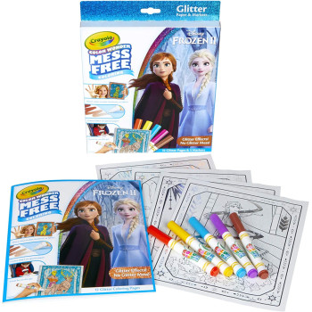Crayola Color Wonder Glitter Paper & Markers, Frozen Ii