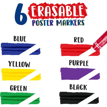 Crayola Project 6 Ct. Erasable Poster Markers
