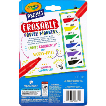 Crayola Project 6 Ct. Erasable Poster Markers