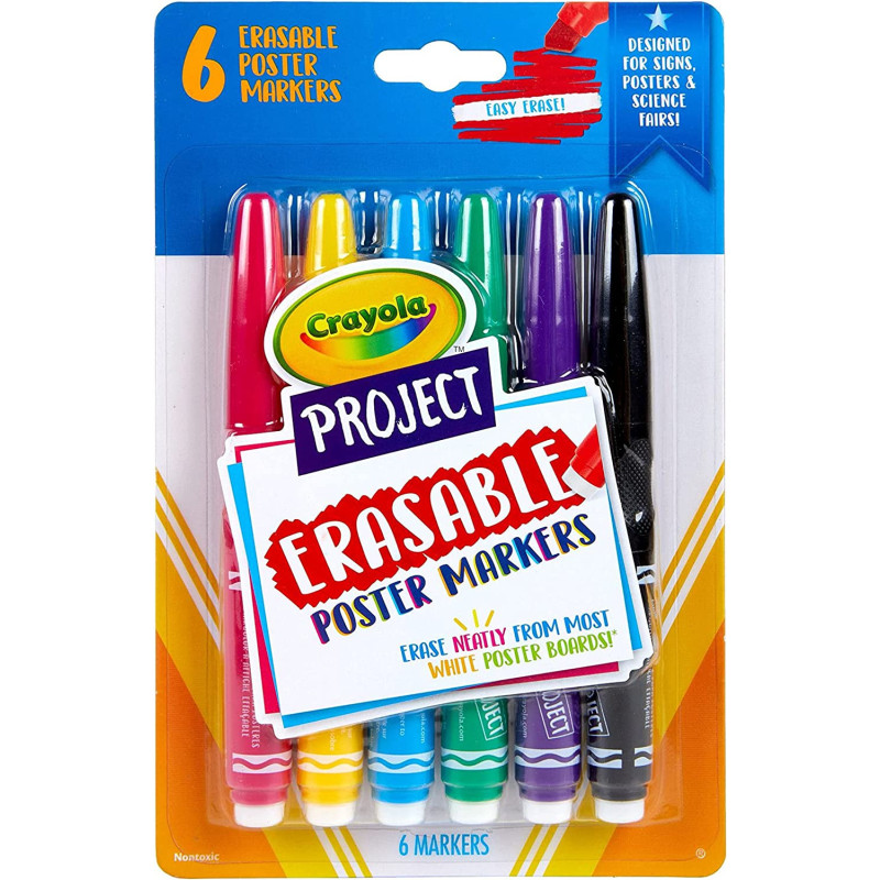 Crayola Project 6 Ct. Erasable Poster Markers